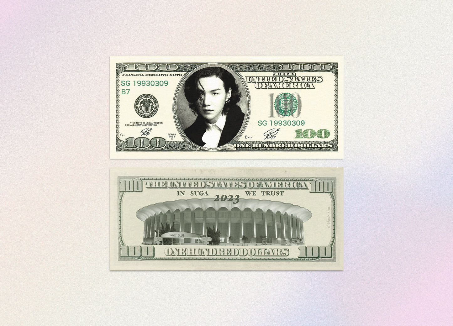 Agust D | Suga 2023 Bank Note | Art Print