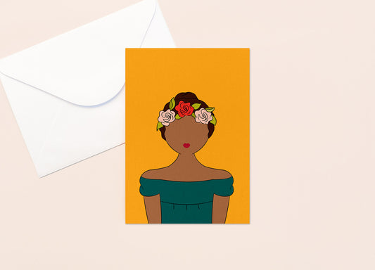 Florentina La Guarecita Mexican Doll | Greeting Card