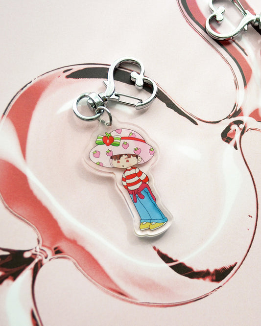 Bangtan Berries ‘ Strawberry Hope’ Clear Acrylic Keychain