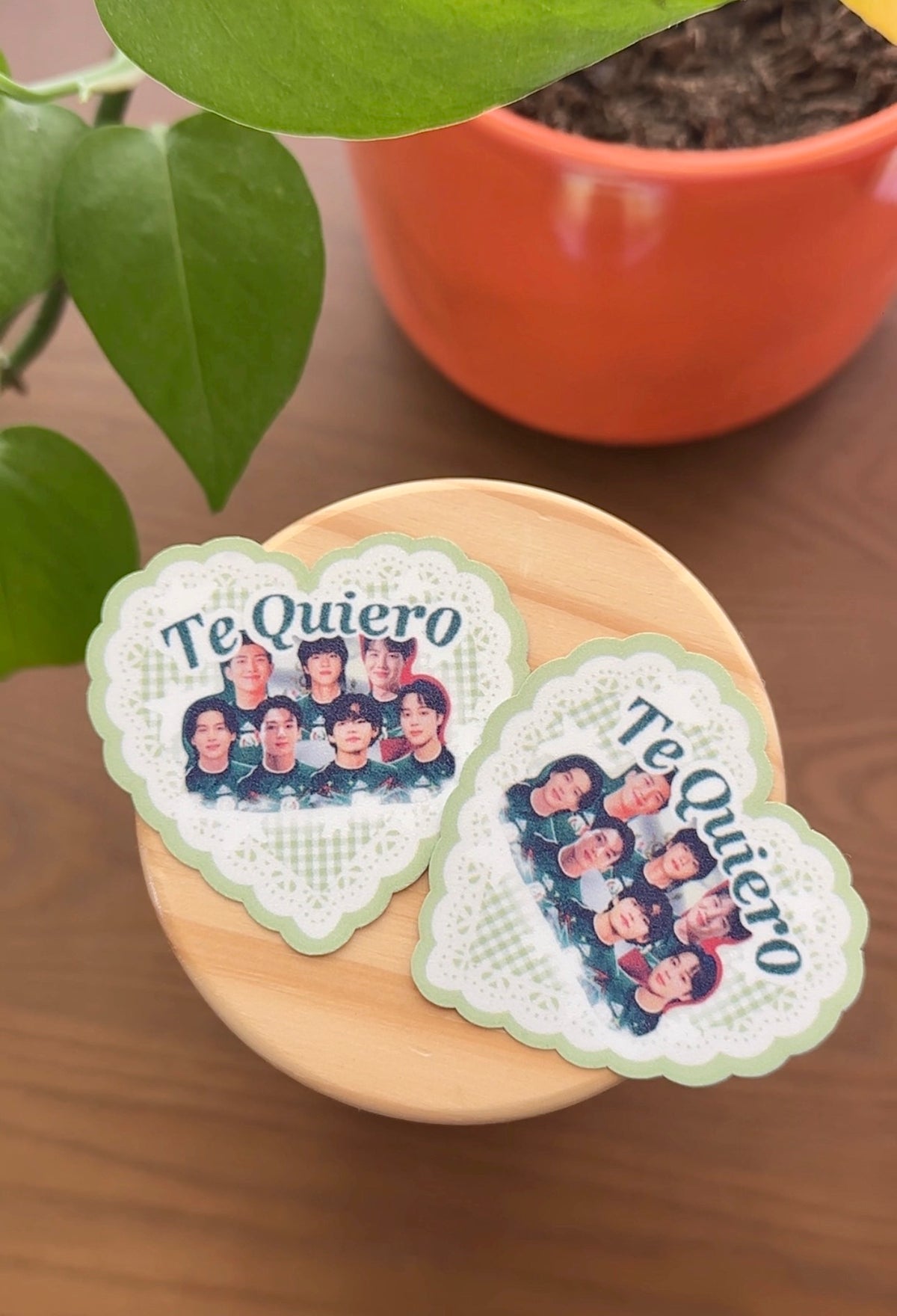 Set of Two | Bangtan MX “Te Quiero” VERSION 2 | Vinyl Stickers | Donation Set