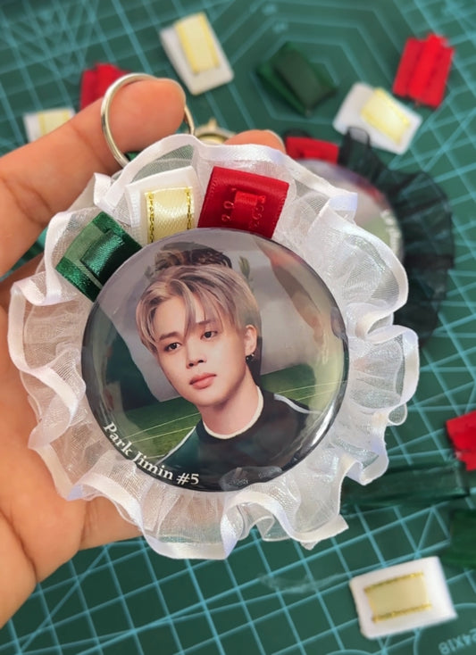 Bangtan MX Collection | Button Ribbon Keychain/Pin Combo