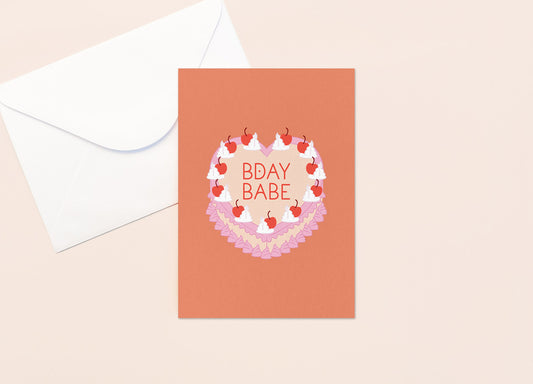 Bday Babe Birthday Cake | Greeting Card