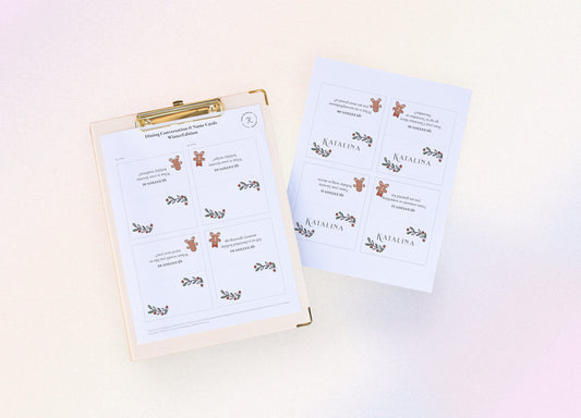 Winter Dining Conversation & Name Cards - Ice Breaker Printable | Free Personalization