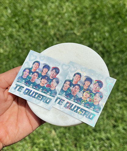 Set of Two | Bangtan MX “Te Quiero” Vinyl Stickers | Donation Set