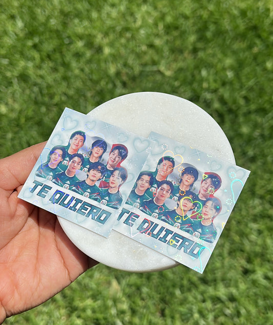 Set of Two | Bangtan MX “Te Quiero” Vinyl Stickers | Donation Set