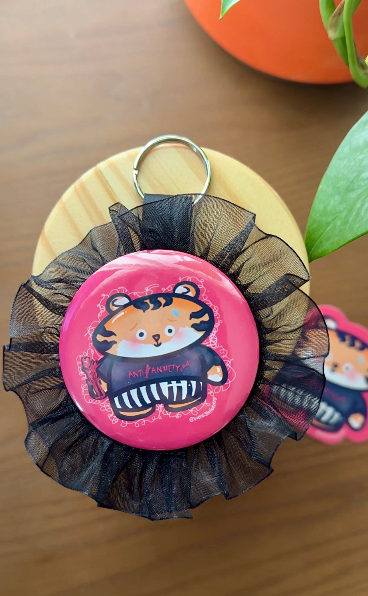 Anti-Anxiety Besties Collection | Button Ribbon Keychain/Pin Combo