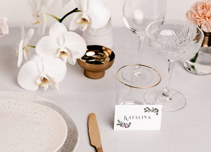 Winter Dining Conversation & Name Cards - Ice Breaker Printable | Free Personalization