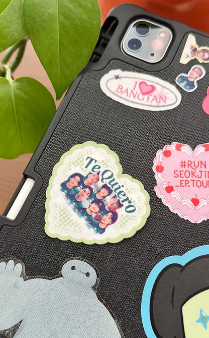 Set of Two | Bangtan MX “Te Quiero” VERSION 2 | Vinyl Stickers | Donation Set