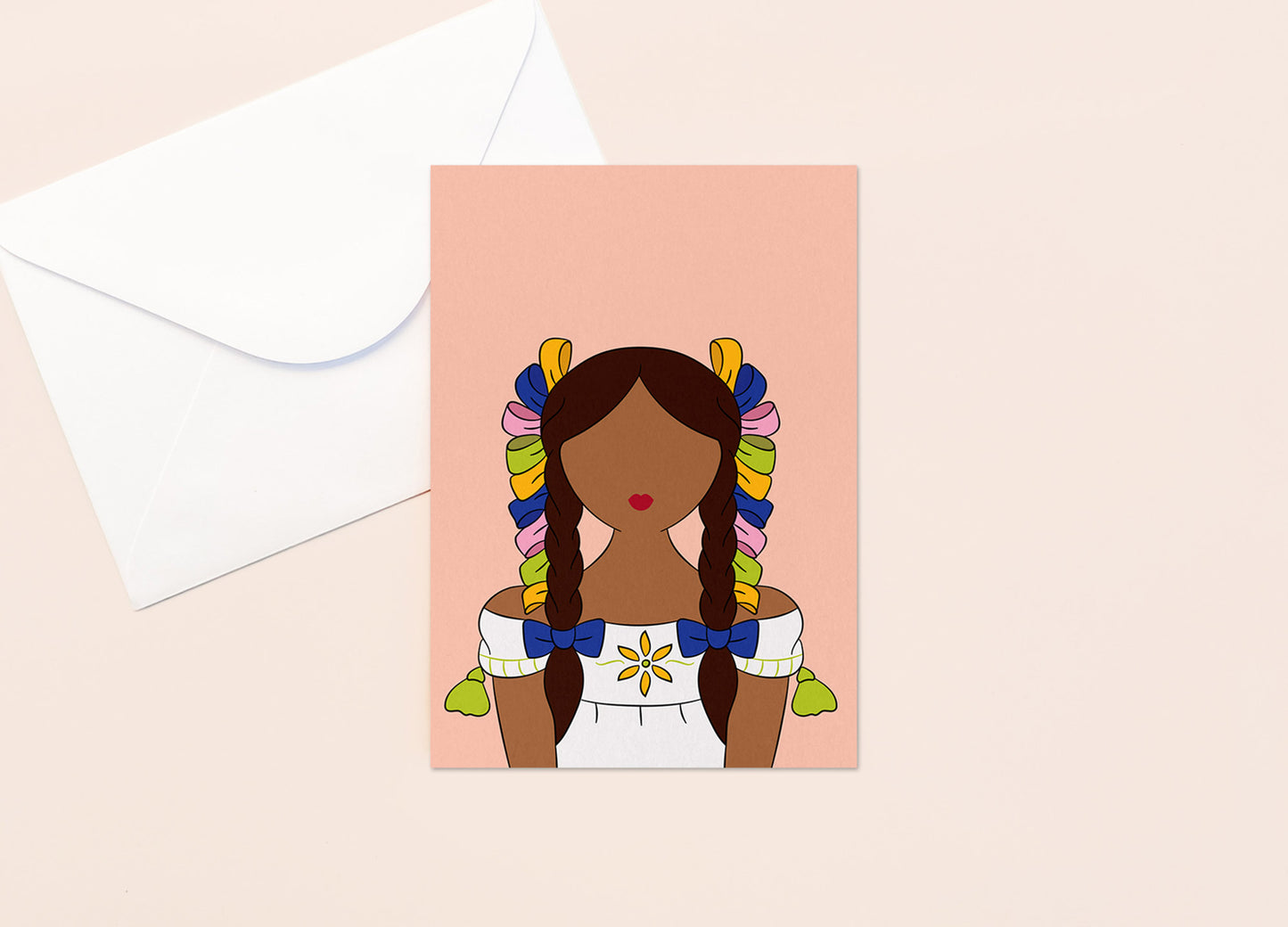 Isabella La Guarecita Mexican Doll | Greeting Card