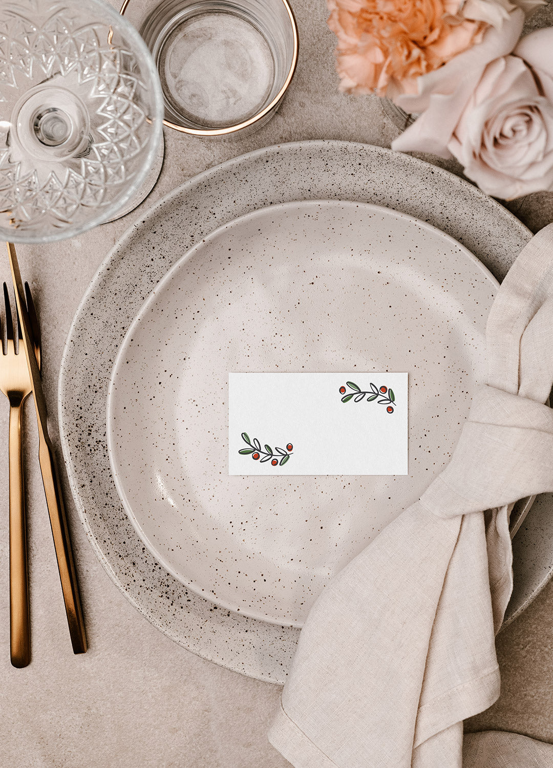 Winter Dining Conversation & Name Cards - Ice Breaker Printable | Free Personalization