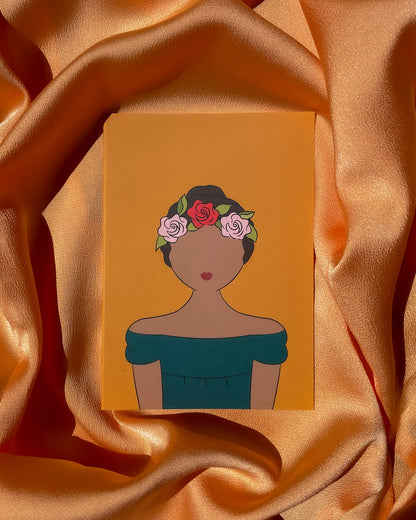 Florentina La Guarecita Mexican Doll | Greeting Card