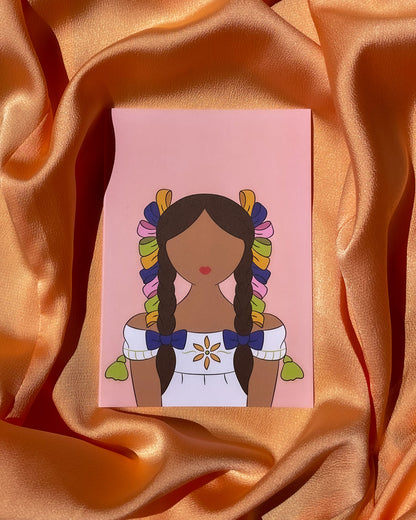 Isabella La Guarecita Mexican Doll | Greeting Card