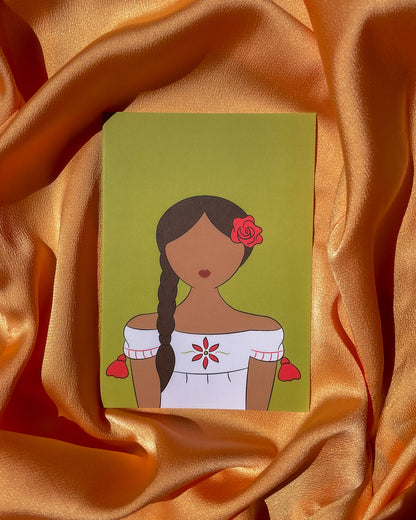 Rosalinda La Guarecita Mexican Doll | Greeting Card