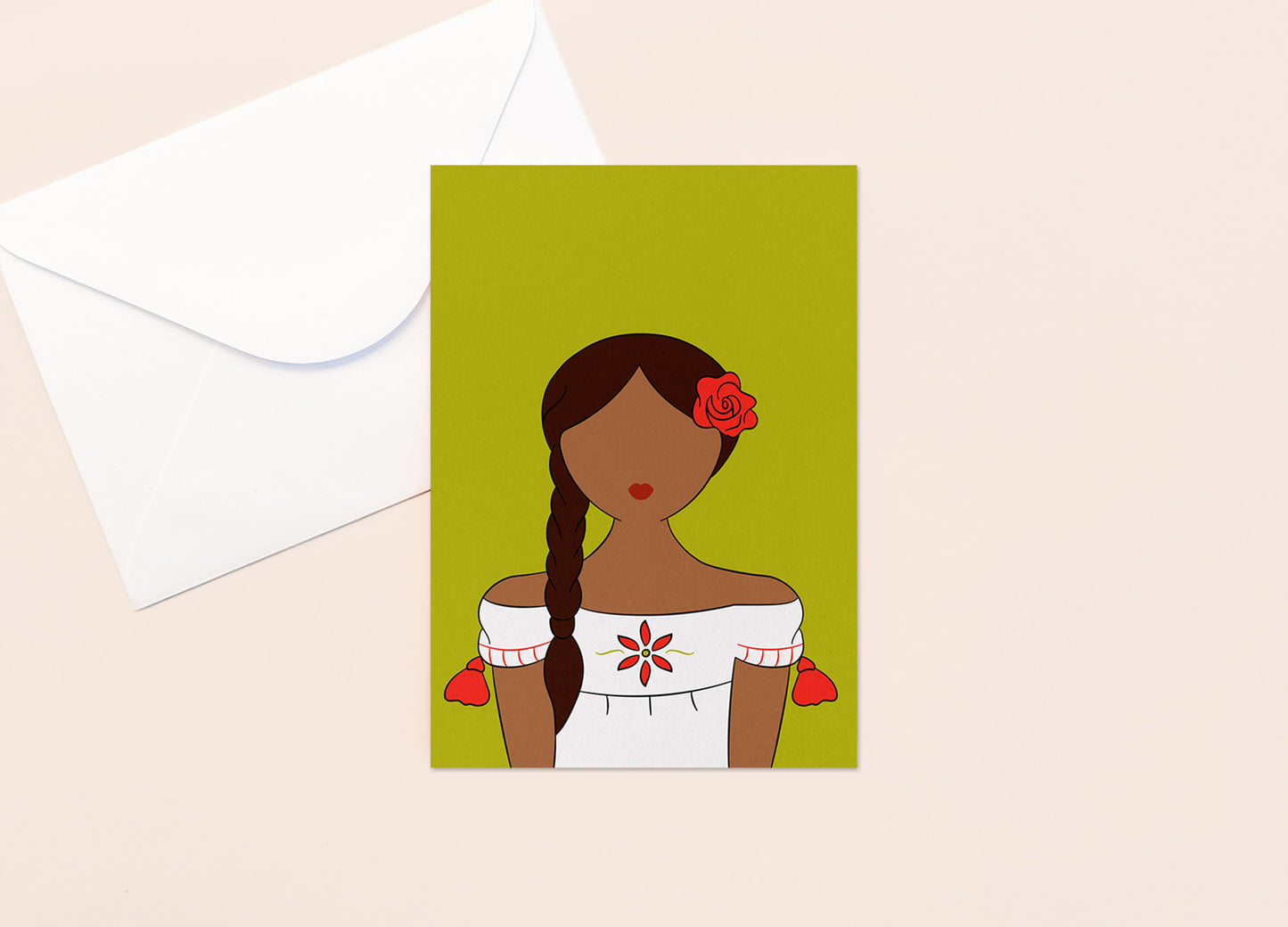 Rosalinda La Guarecita Mexican Doll | Greeting Card