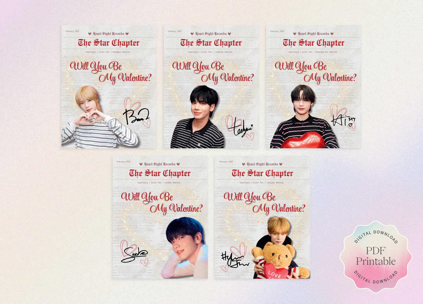 Kpop TXT Galentine’s Day Party Banner & Decor | Digital/ Printable