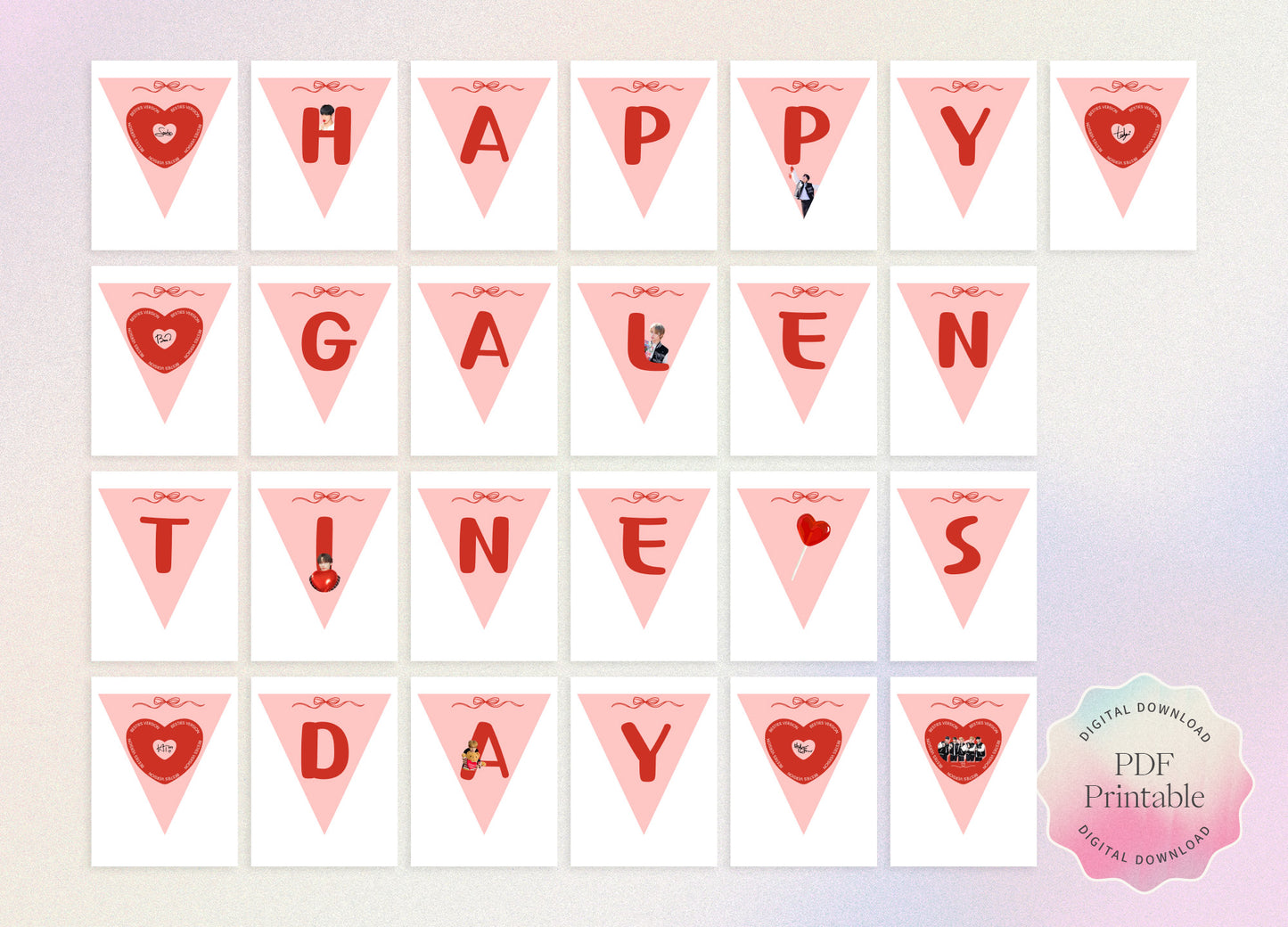 Kpop TXT Galentine’s Day Party Banner & Decor | Digital/ Printable