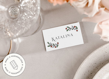 Winter Dining Conversation & Name Cards - Ice Breaker Printable | Free Personalization