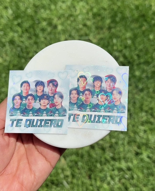Set of Two | Bangtan MX “Te Quiero” Vinyl Stickers | Donation Set
