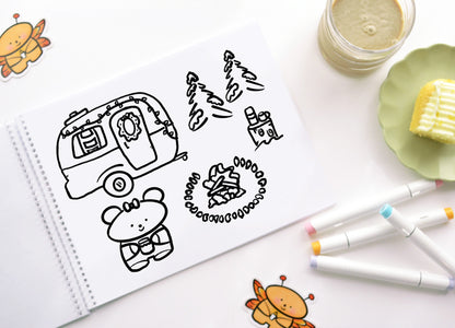 MIS AMIGIS Coloring Pages [HACE FRÍO Edition] |  PHYSICAL COPY